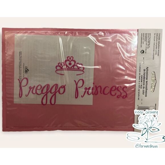 “Preggo Princess” Iron On Transfer For Your Baby Bump - Picture 2 of 6